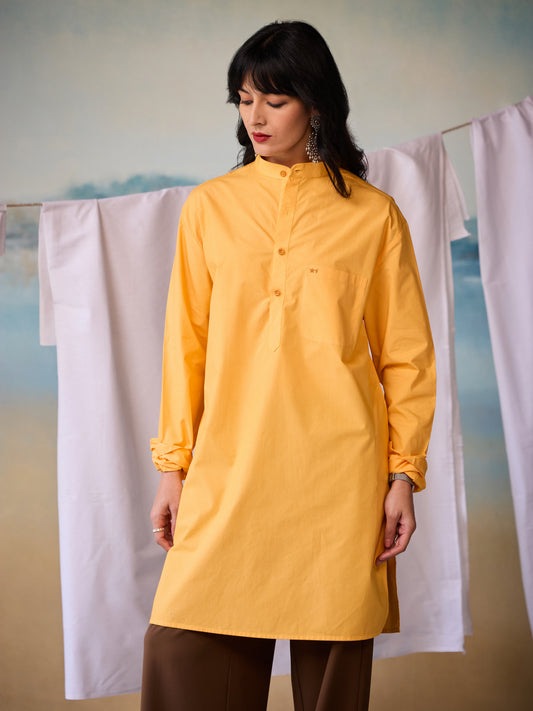 Misraa Signature Kurta - Amber Yellow (Women)