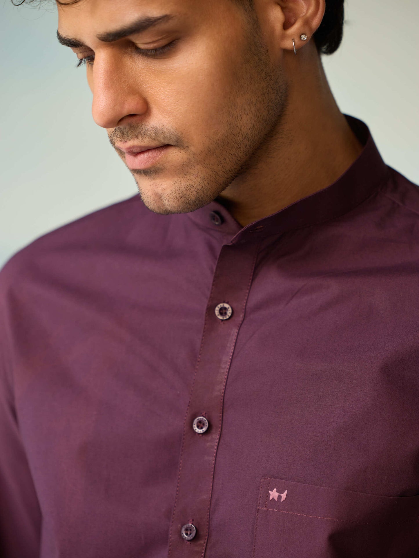 Misraa Signature Kurta - Plum Purple (Men)