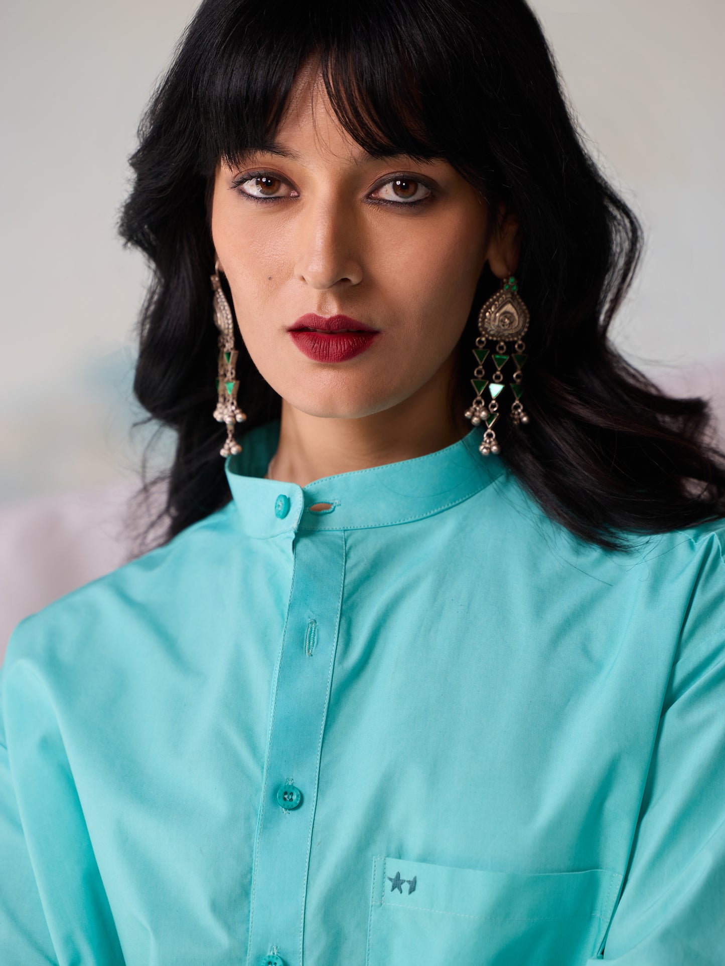 Misraa Signature Kurta - Bright Teal (Women)