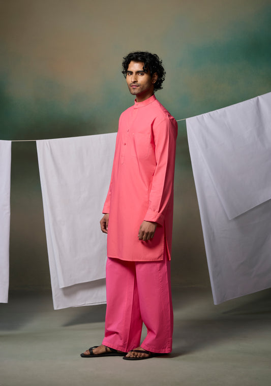 Misraa Signature Kurta - Dragon Pink (Men)