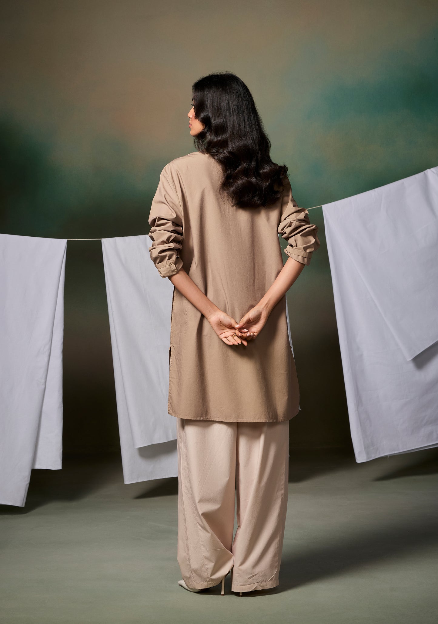 Misraa Signature Kurta - Stone Beige (Women)