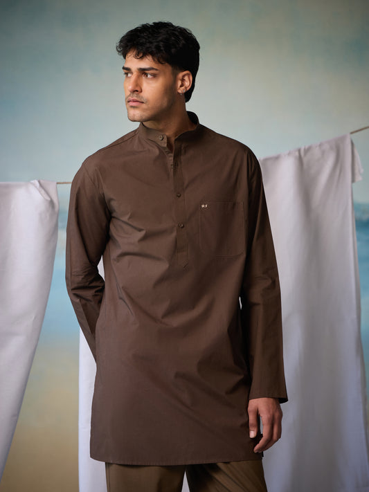 Misraa Signature Kurta - Coffee Bean (Men)
