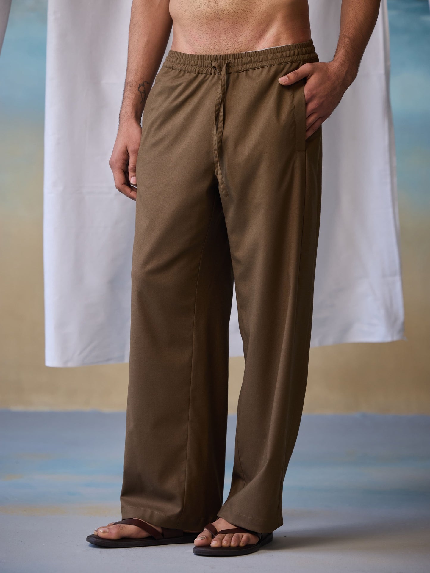 Misraa Signature Pants - Olive Beige (Men)