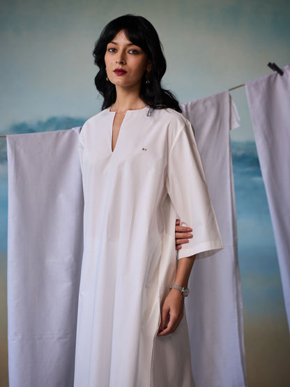 Misraa Signature V Neck Long Kurta