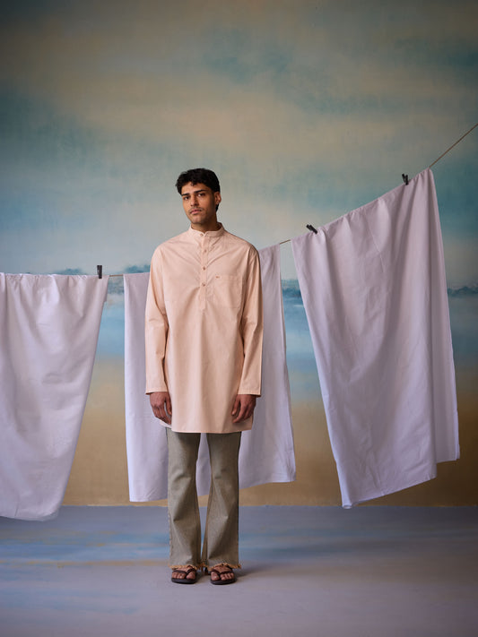 Misraa Signature Kurta - Sand (Men)