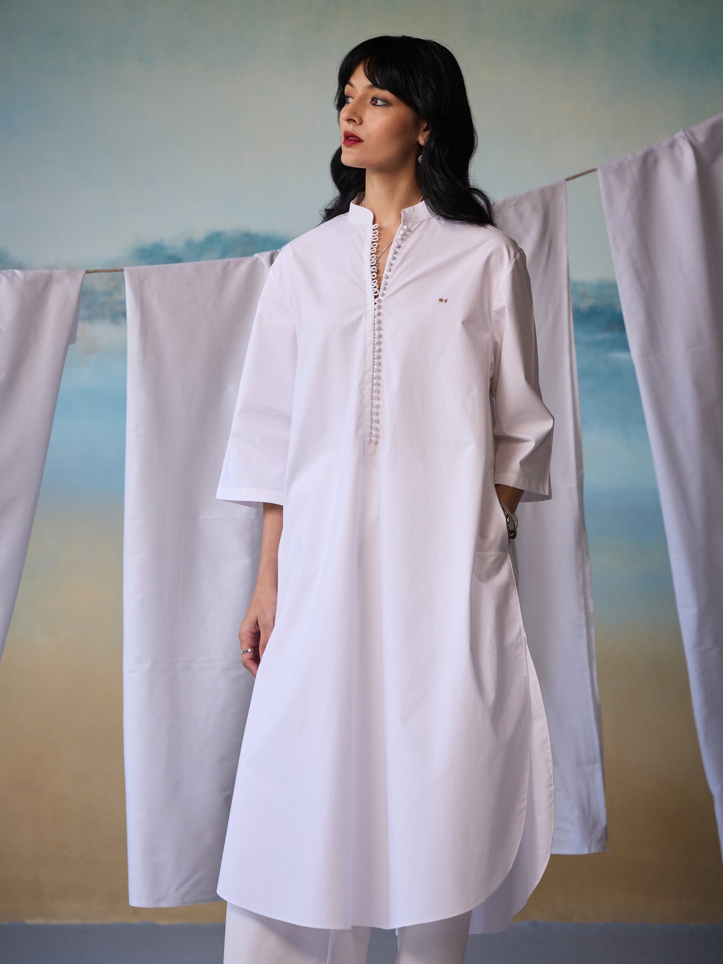 Misraa Signature Boriya Button Kurta