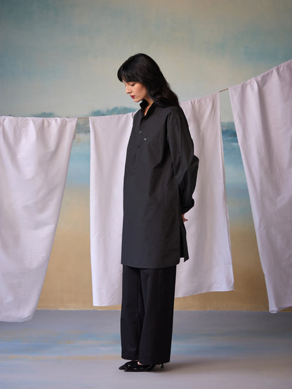 Misraa Signature Kurta - Black (Women)