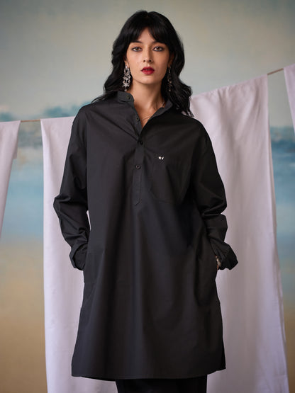 Misraa Signature Kurta - Black (Women)