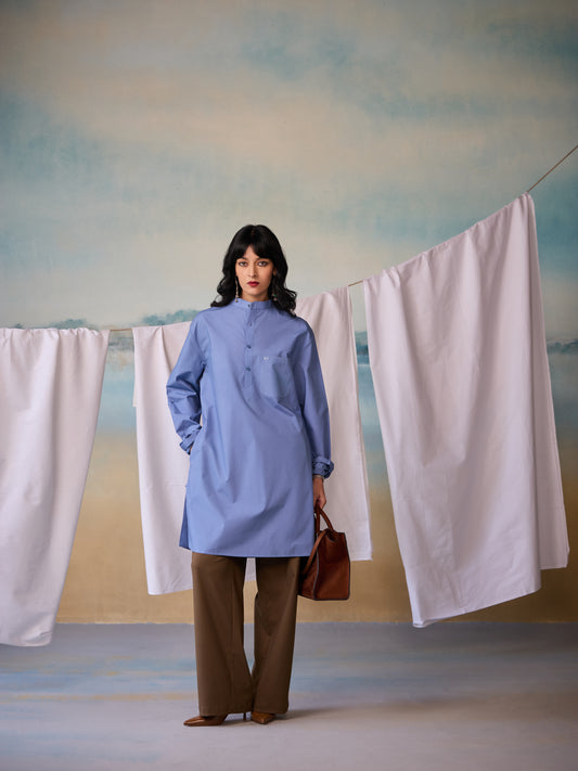 Misraa Signature Kurta - Dusk Blue (Women)