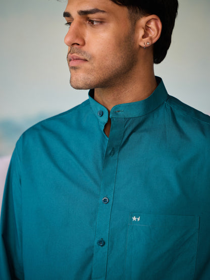 Misraa Signature Kurta - Dark Teal (Men)