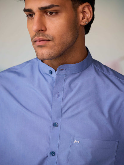Misraa Signature Kurta - Dusk Blue (Men)