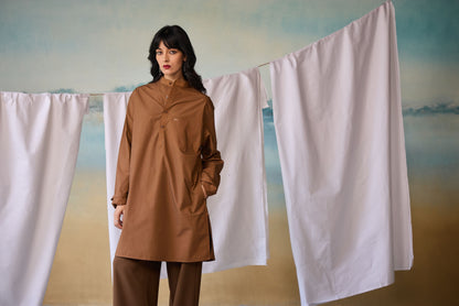 Misraa Signature Kurta - Caramel Brown (Women)