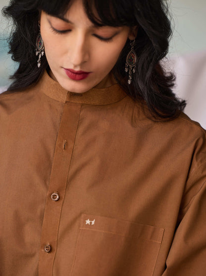 Misraa Signature Kurta - Caramel Brown (Women)