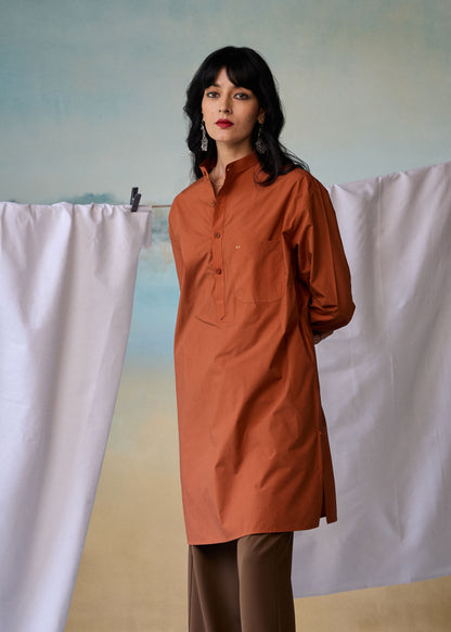 Misraa Signature Kurta - Umber Brown (Women)