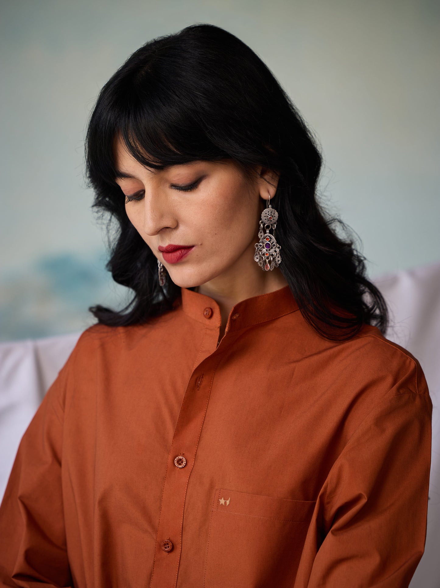 Misraa Signature Kurta - Umber Brown (Women)