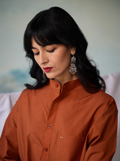 Misraa Signature Kurta - Umber Brown (Women)