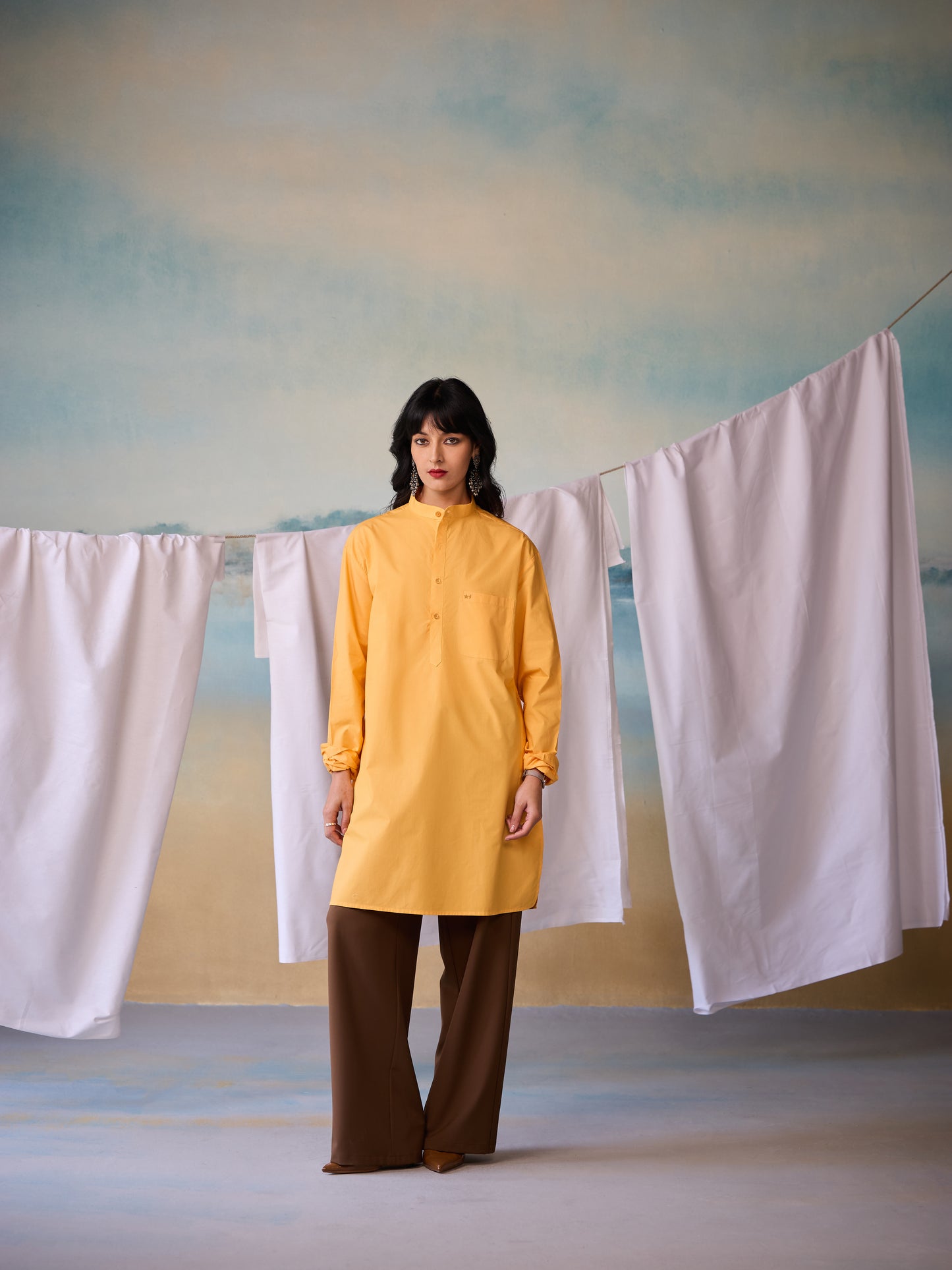 Misraa Signature Kurta - Amber Yellow (Women)