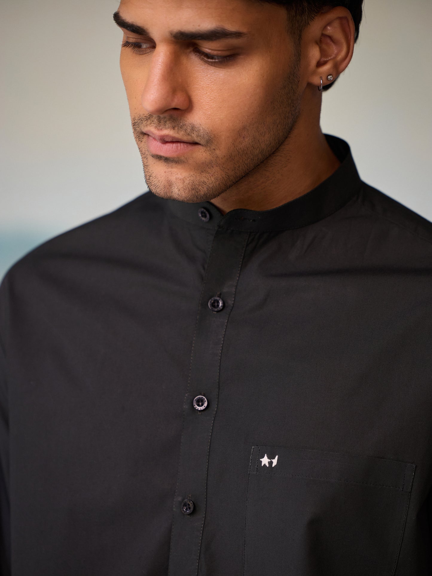 Misraa Signature Kurta - Black (Men)