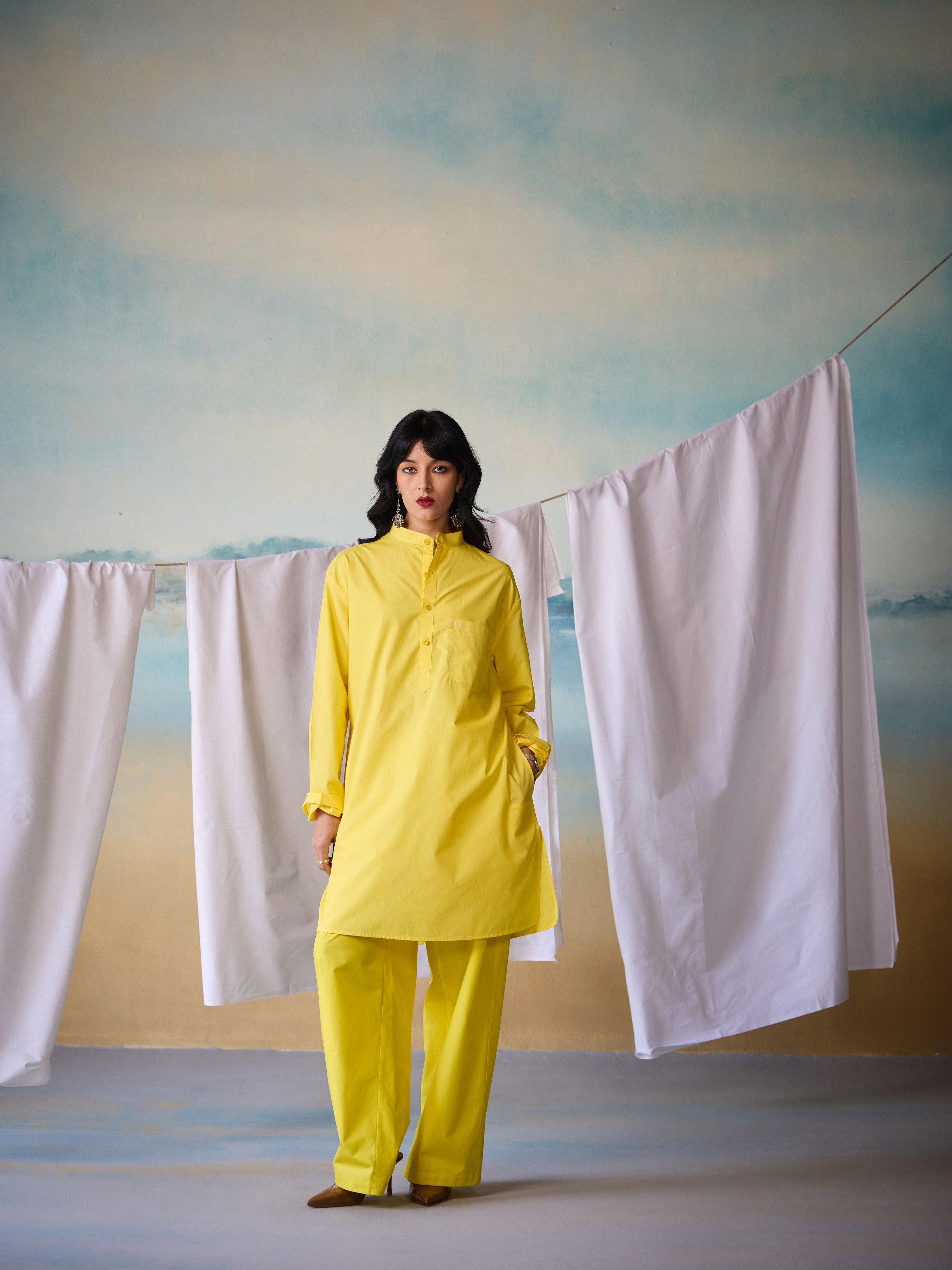Misraa Signature Kurta - Shining Yellow (Women)