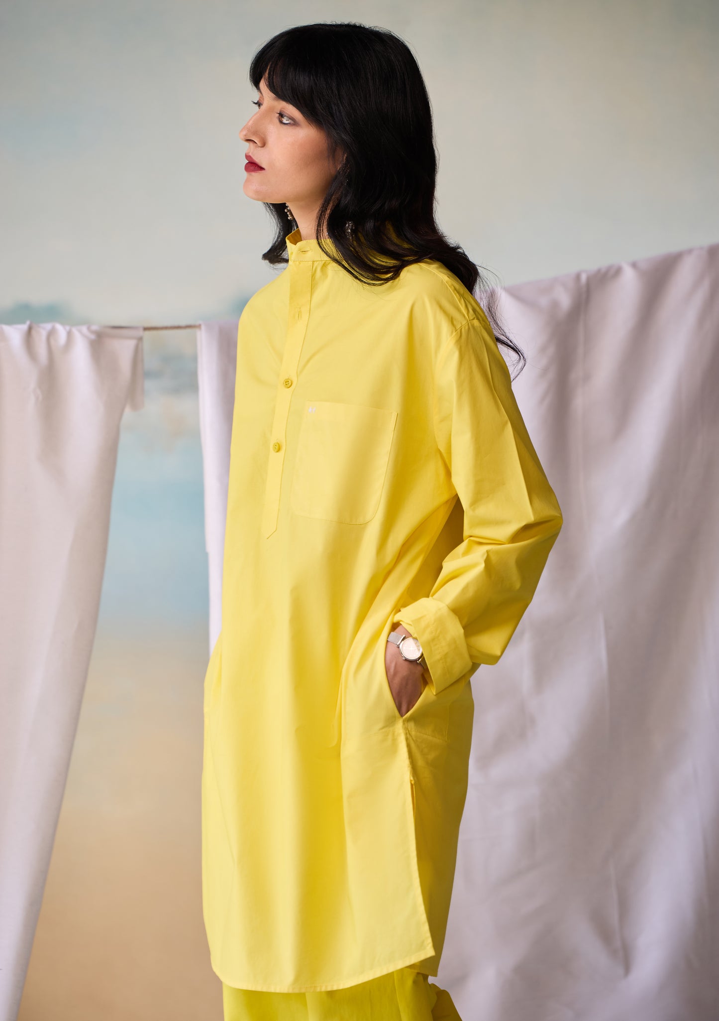 Misraa Signature Kurta - Shining Yellow (Women)