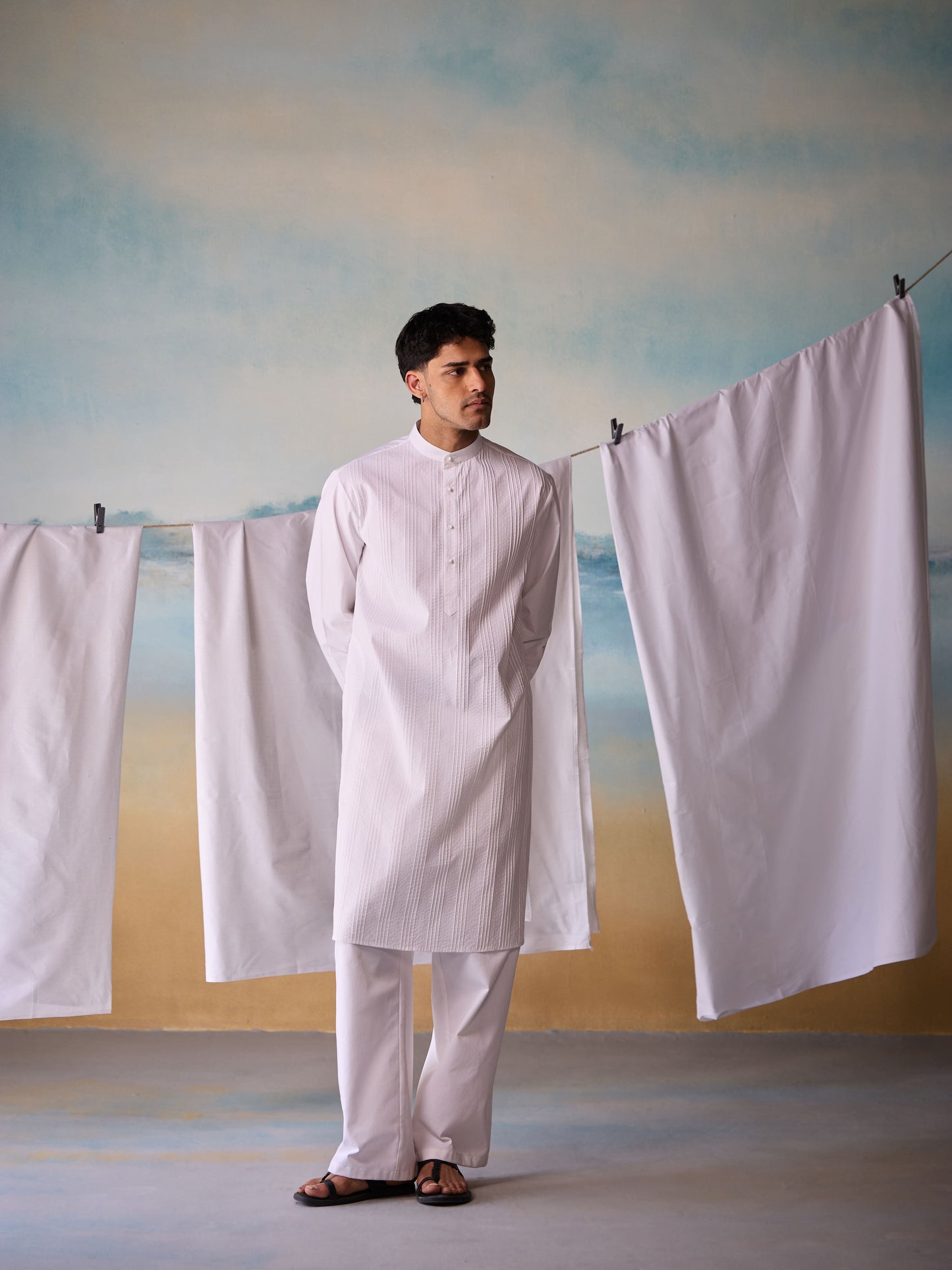 Misraa Signature Pin Tuck Kurta