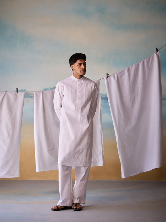 Misraa Signature Pin Tuck Kurta