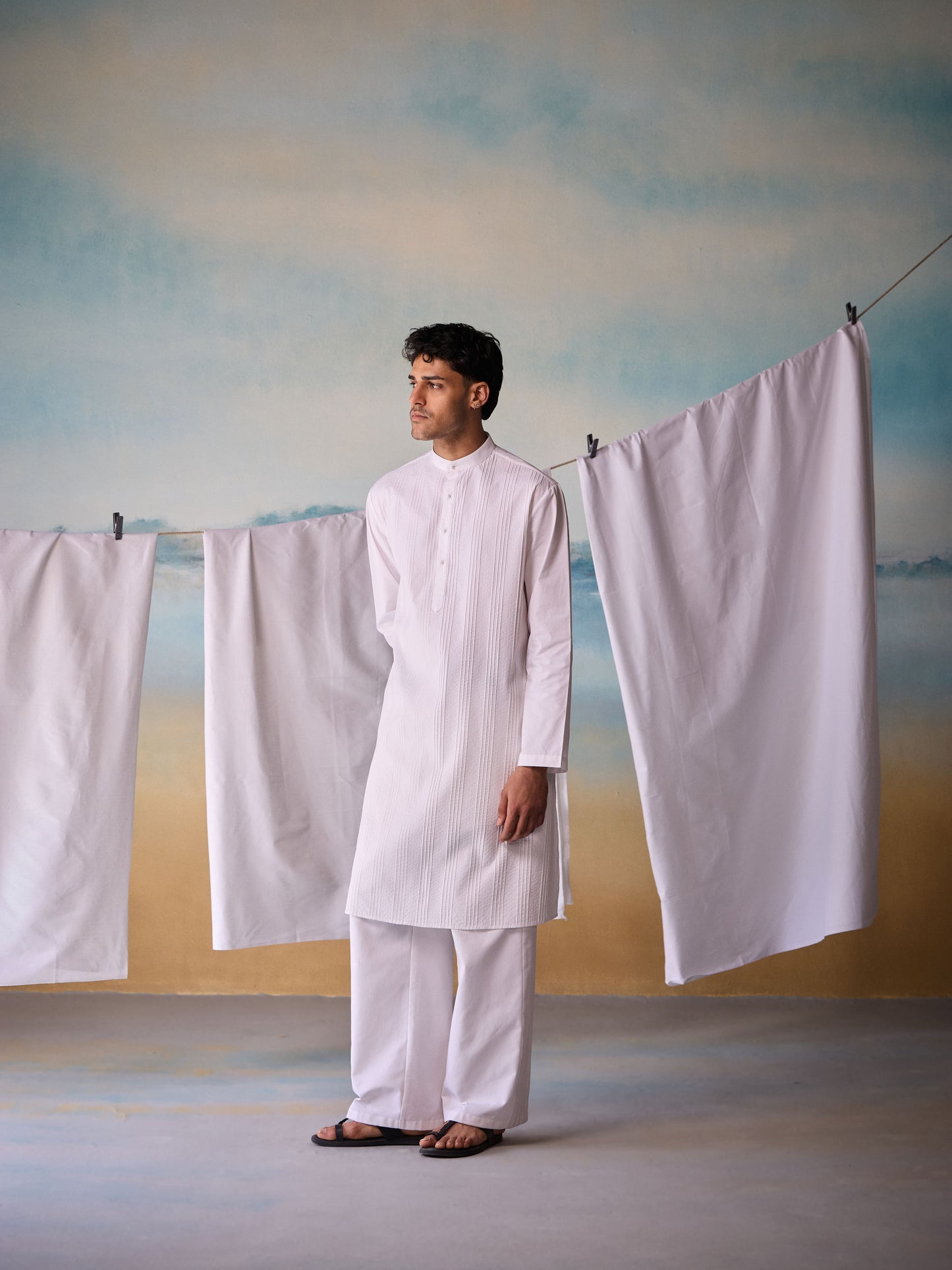 Misraa Signature Pin Tuck Kurta