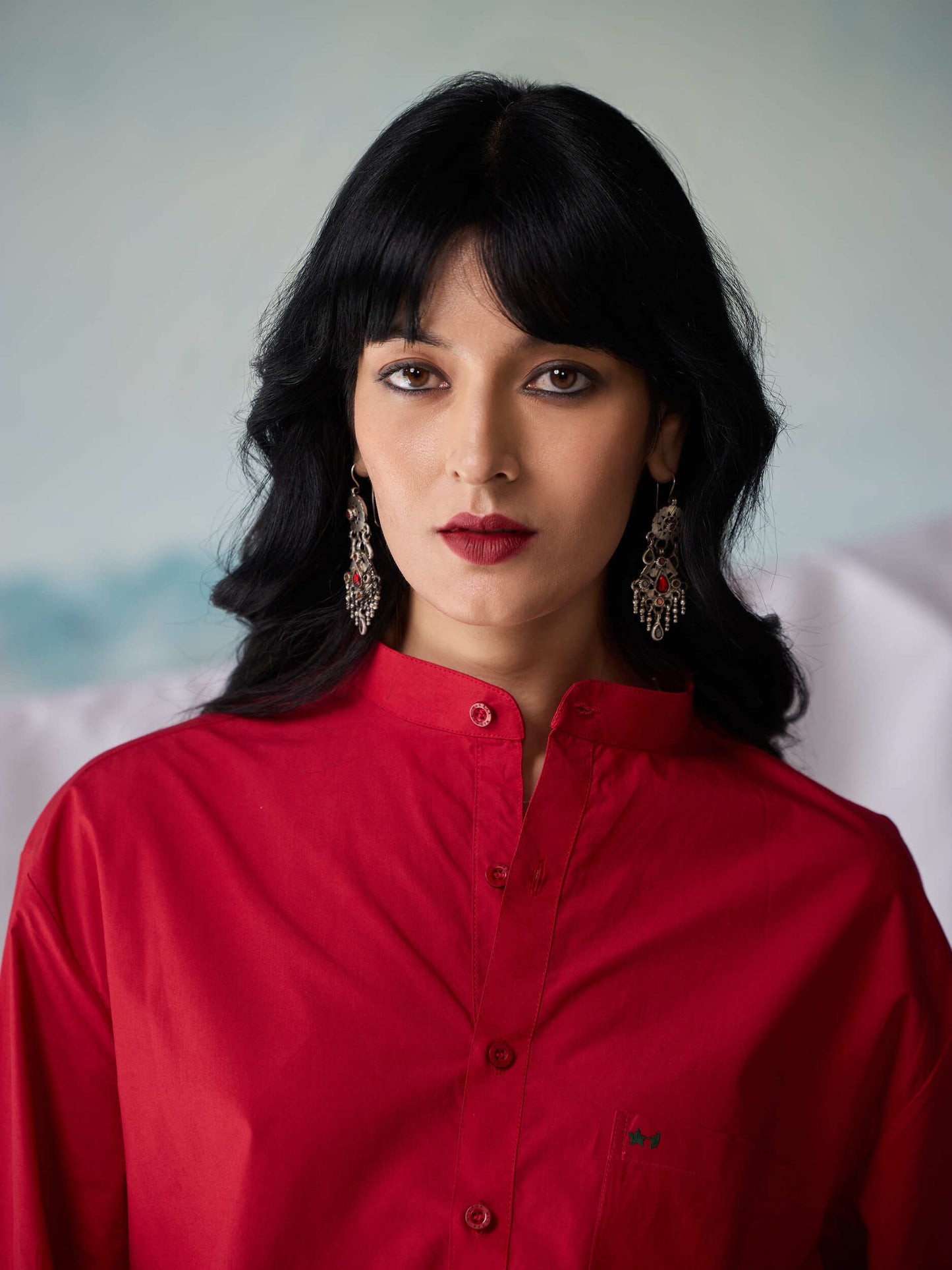 Misraa Signature Kurta - Red (Women)