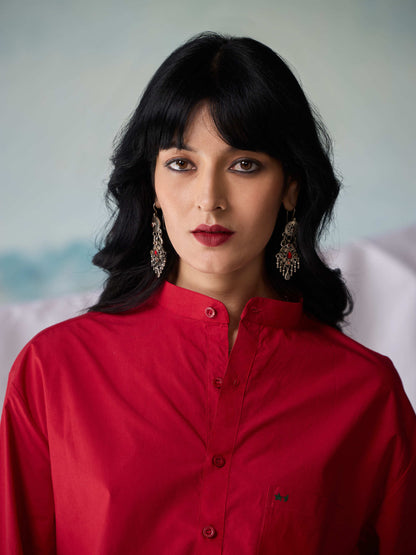 Misraa Signature Kurta - Red (Women)
