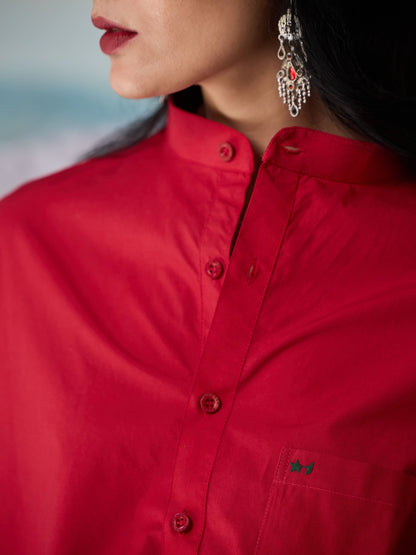 Misraa Signature Kurta - Red (Women)
