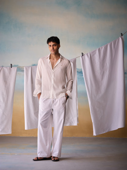 Misraa Signature Voile Shirt - White (Men)