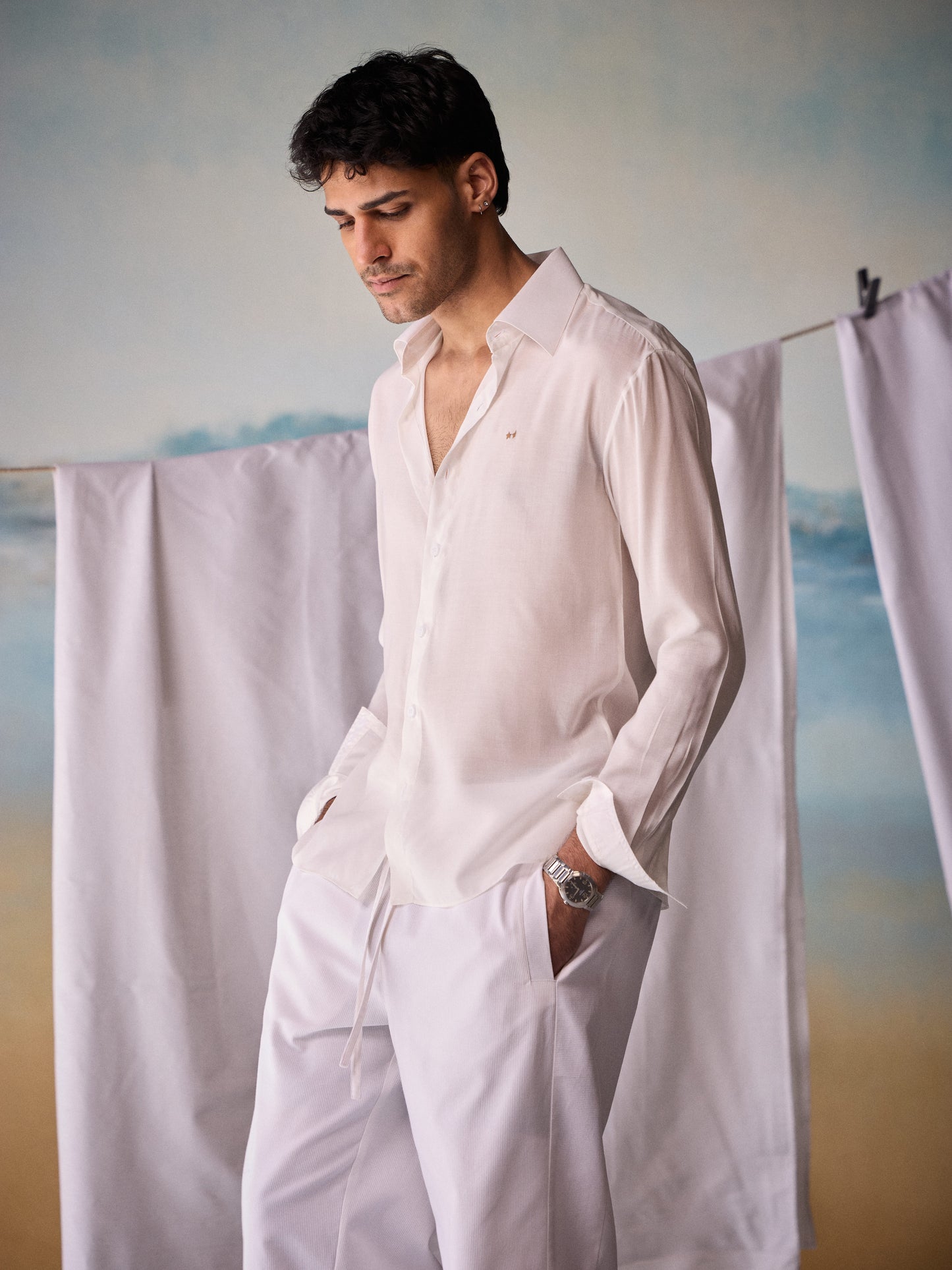 Misraa Signature Voile Shirt - White (Men)