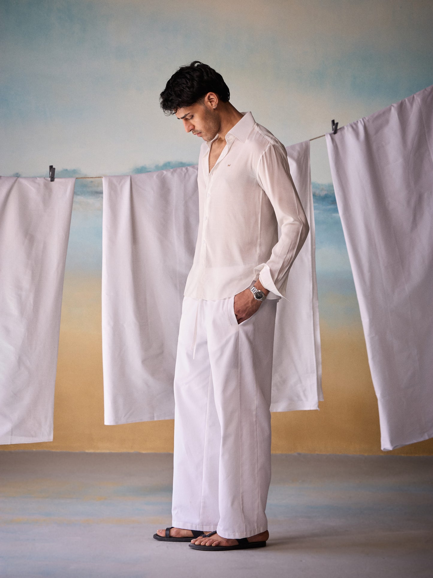 Misraa Signature Voile Shirt - White (Men)