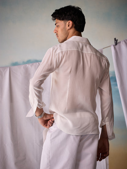 Misraa Signature Voile Shirt - White (Men)