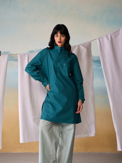 Misraa Signature Kurta - Dark Teal (Women)