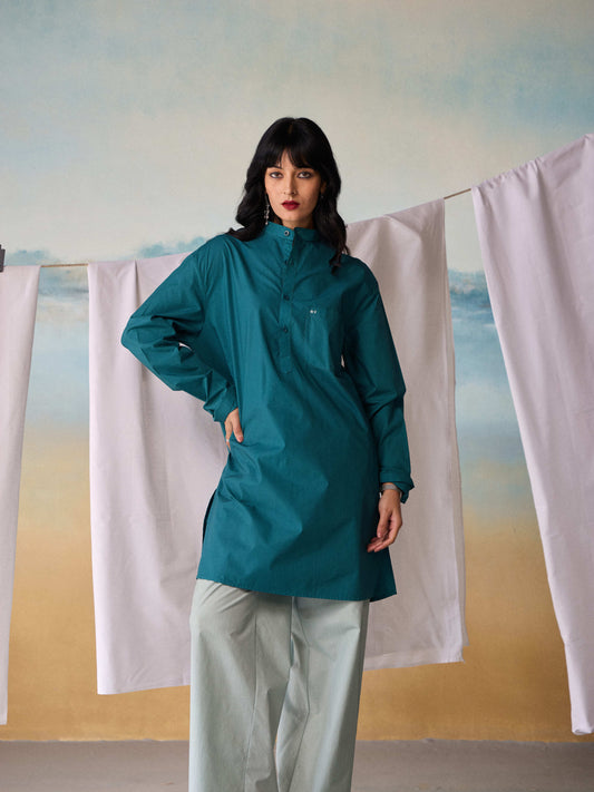 Misraa Signature Kurta - Dark Teal (Women)