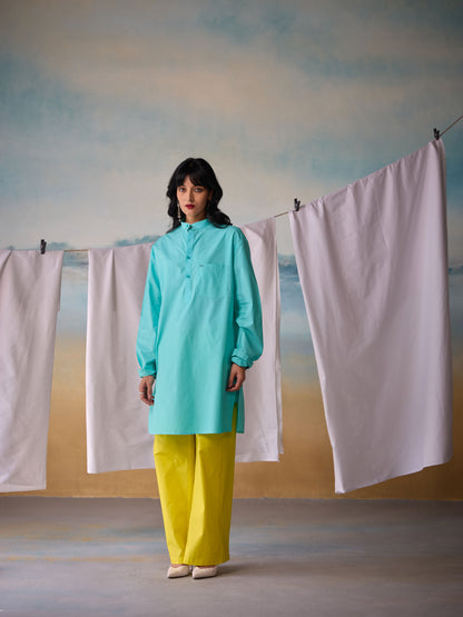 Misraa Signature Kurta - Bright Teal (Women)
