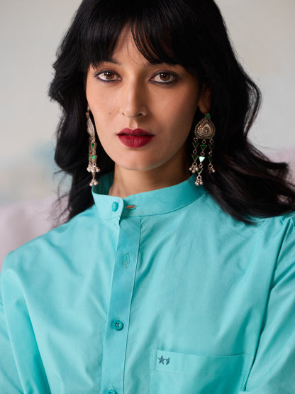 Misraa Signature Kurta - Bright Teal (Women)