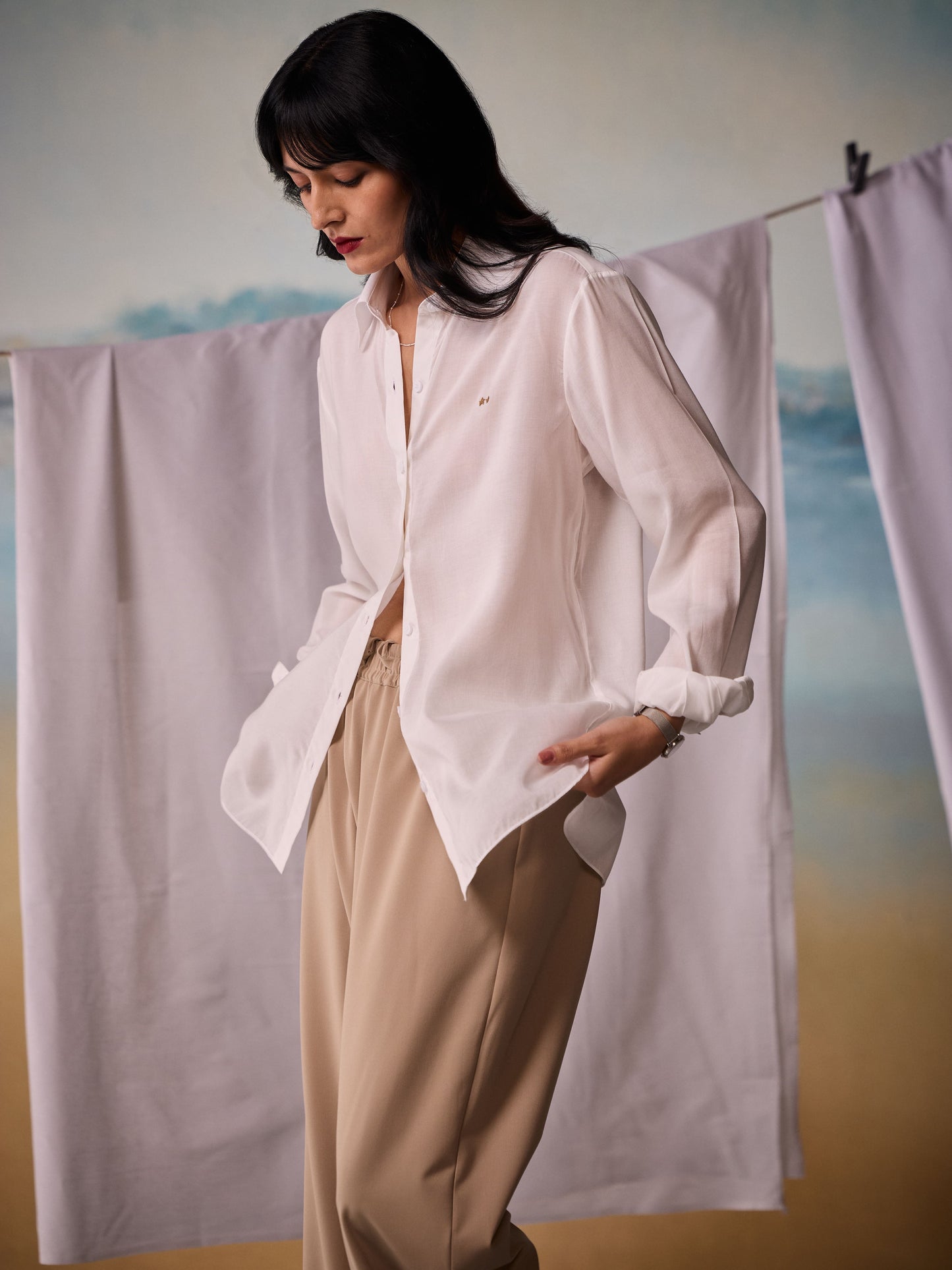 Misraa Signature Voile Shirt - White (Women)