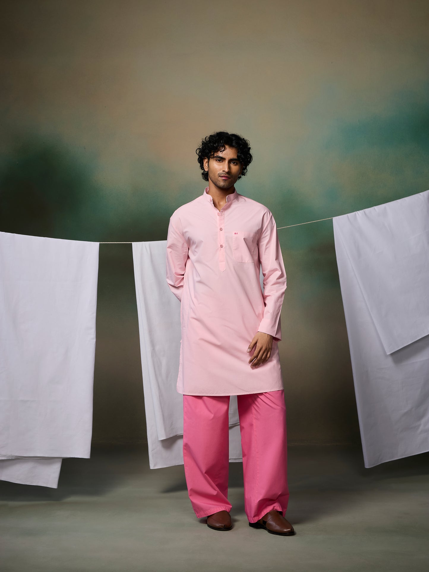 Misraa Signature Kurta - Petal Pink (Men)