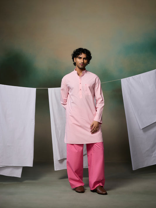 Misraa Signature Kurta - Petal Pink (Men)