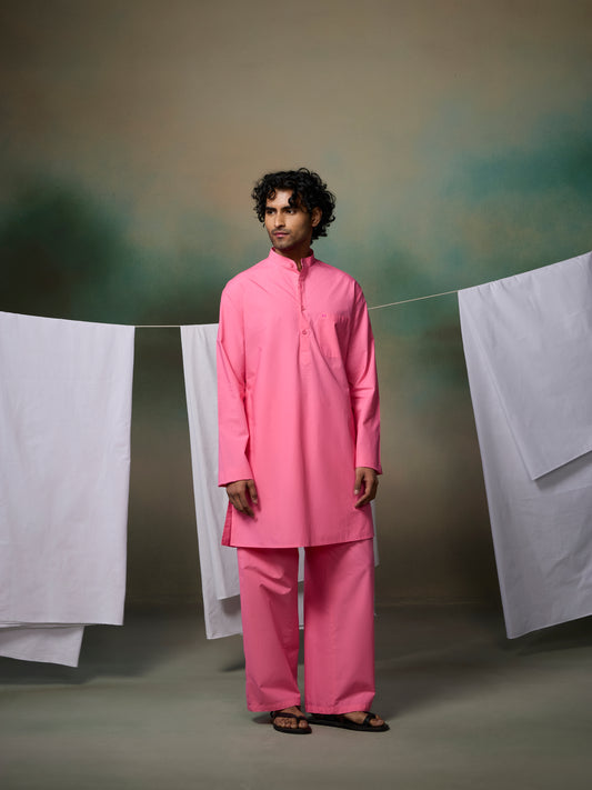 Misraa Signature Kurta - Magnolia Pink (Men)