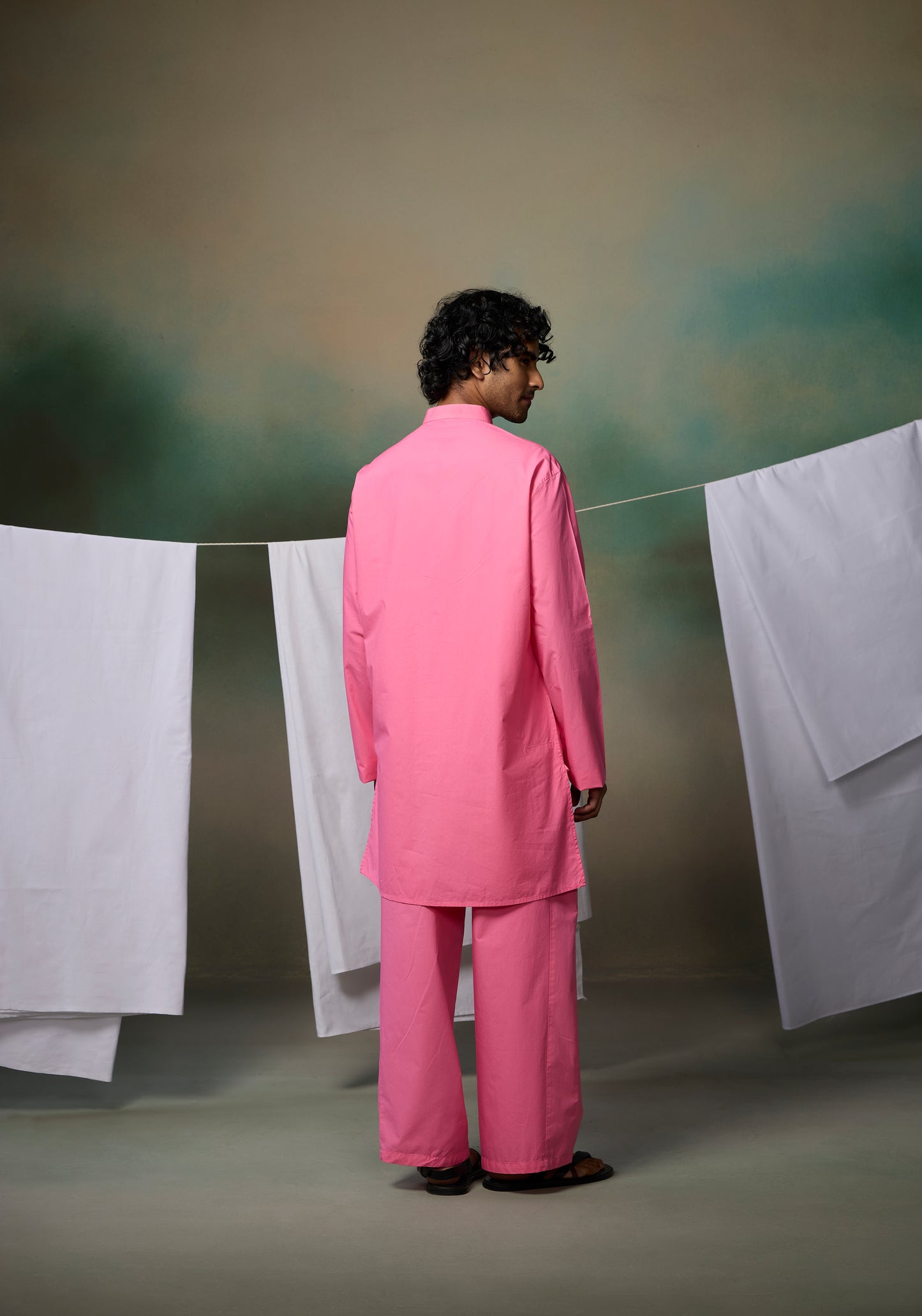 Misraa Signature Kurta - Magnolia Pink (Men)