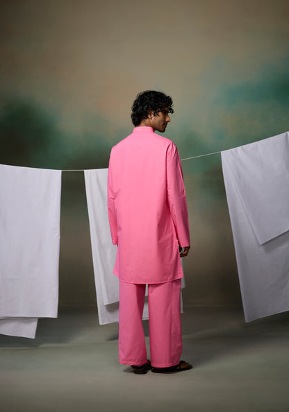 Misraa Signature Kurta - Magnolia Pink (Men)