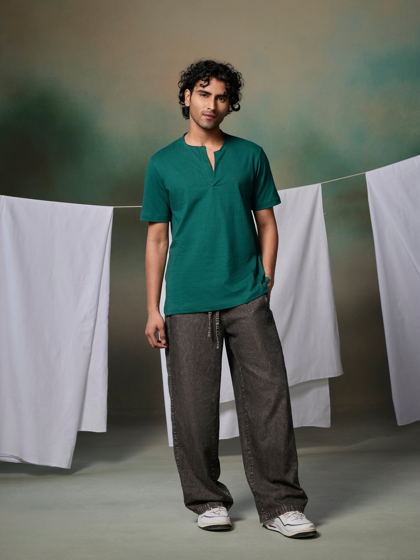 Misraa Signature Tshirt - Forest Green