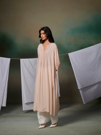 Misraa Pintuck Kurta - Sand