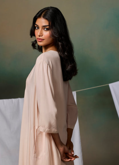 Misraa Pintuck Kurta - Sand