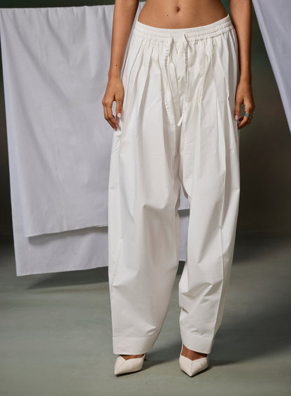 Misraa Salwar Pants - White