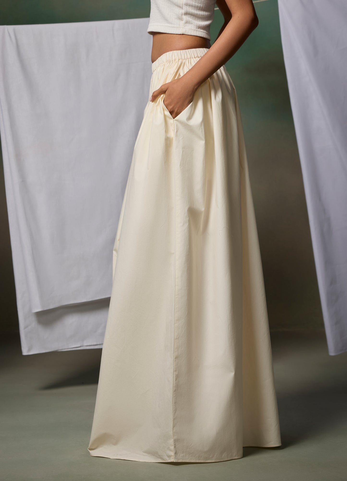 Misraa Gathered Pants - Little Yellow