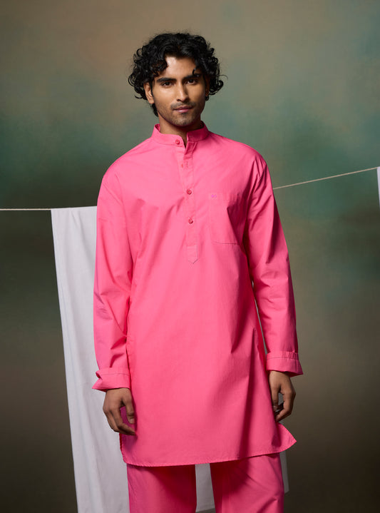 Misraa Signature Kurta - Ultra Pink (Men)